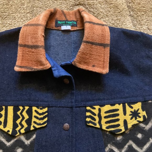 NWOT - Denim And Mudcloth Unisex Vest - Picture 2 of 4